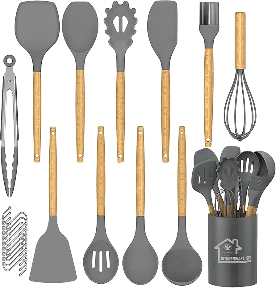 12 Pcs Silicone Cooking Utensils Kitchen Utensil Set