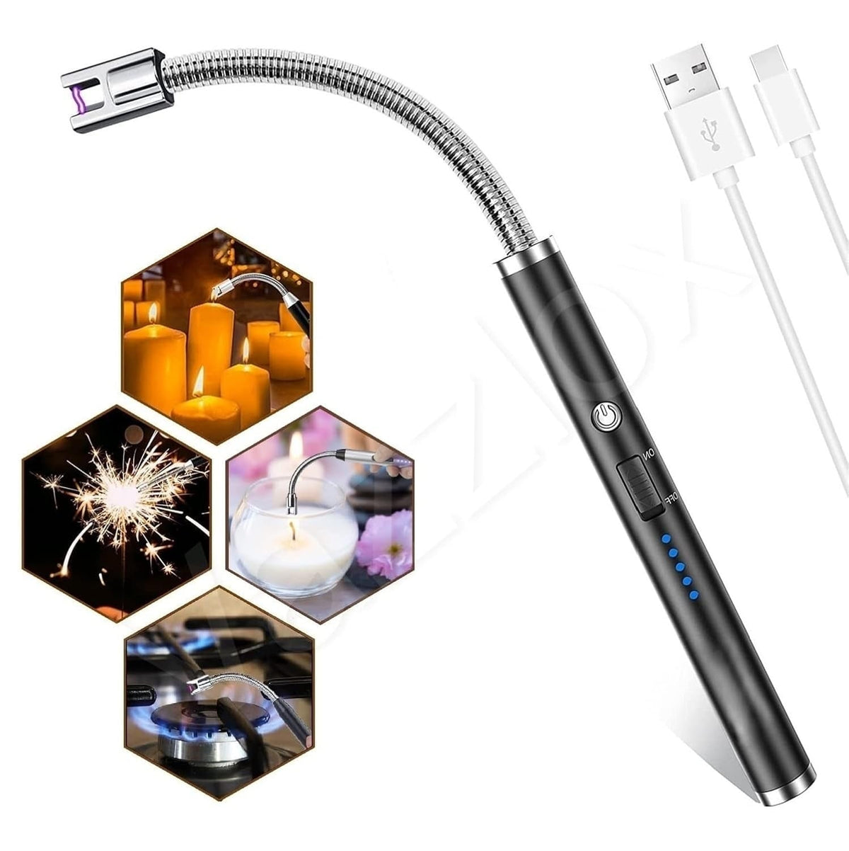 Electric Rechargeable Lighter – Windproof & Flameless
