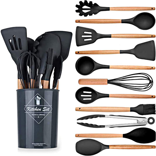 12 Pcs Silicone Cooking Utensils Kitchen Utensil Set