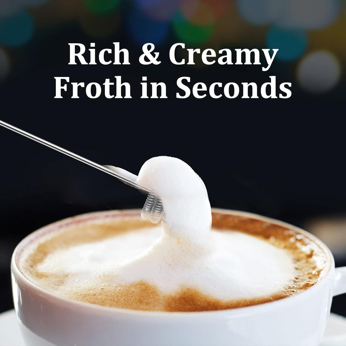 Wireless Electric Egg Beater & Milk Frother – USB Rechargeable
