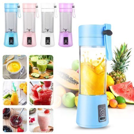 Portable Rechargeable Mini Juicer Blender - colors and fruit