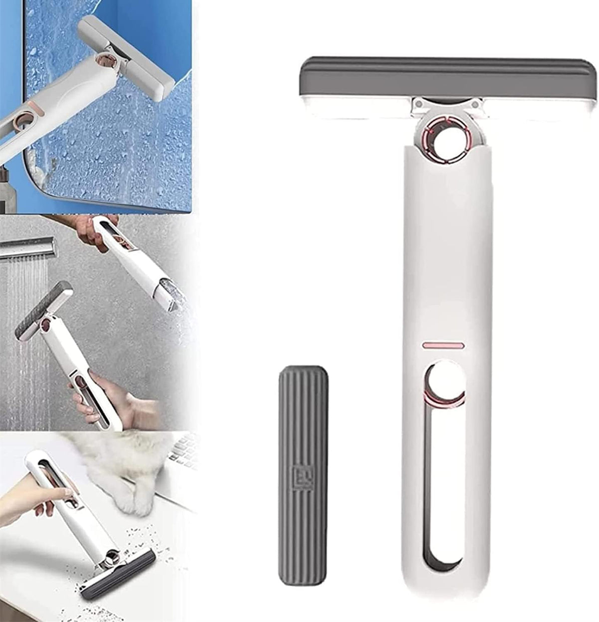 Portable Mini Mop, Mini Squeeze Mop Folding Car Window Wall Cleaner Window Wall Cleaner