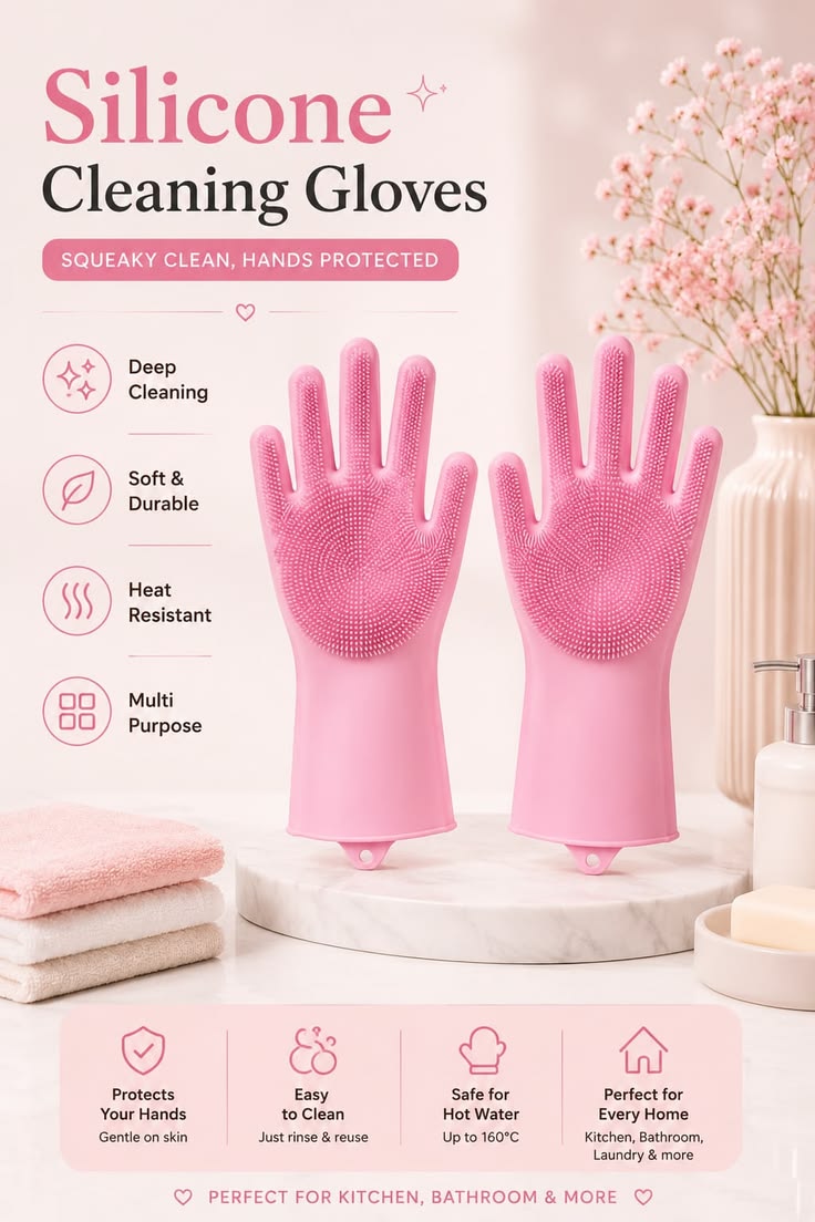 Silicone Dishwashing Cleaning Gloves