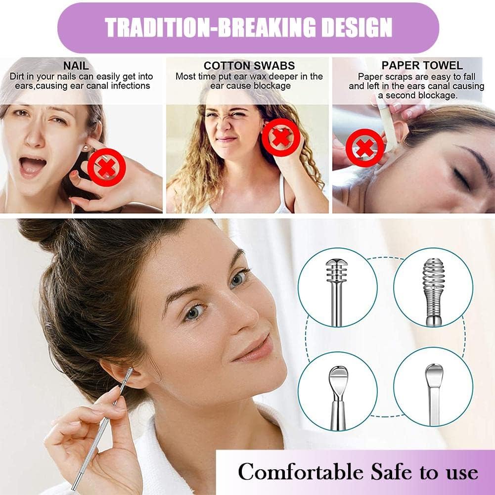 6 pcs Ear Wax Removal Kit-Stainless Steel Tool