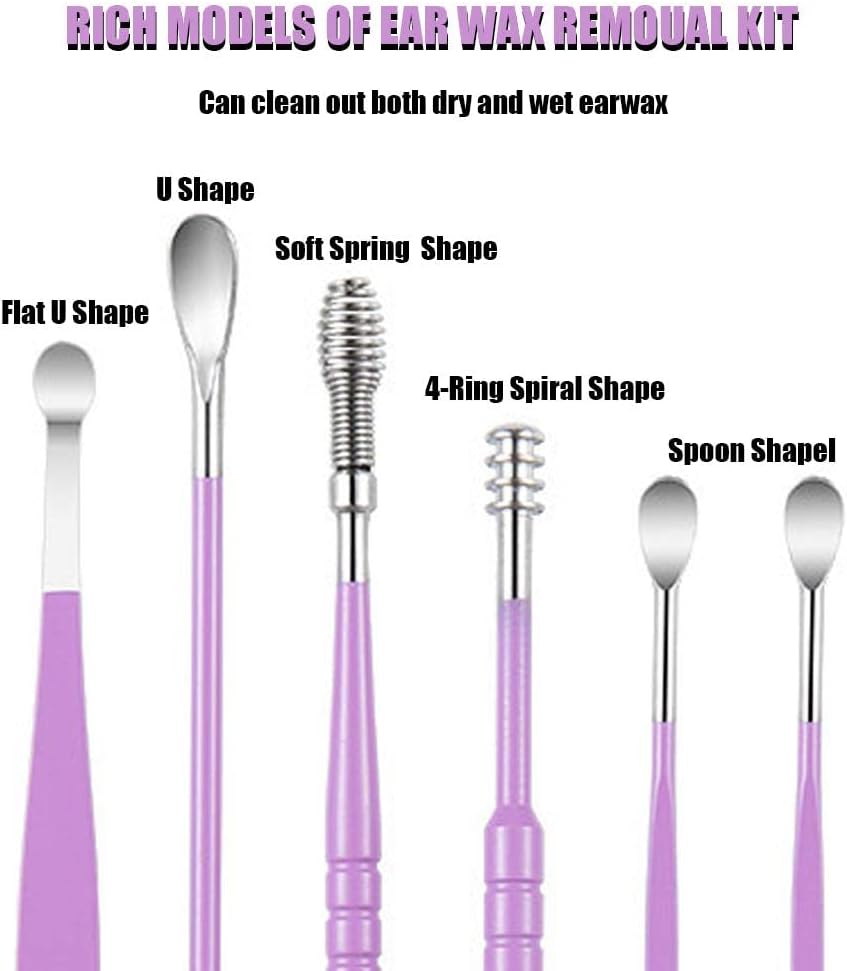 6 pcs Ear Wax Removal Kit-Stainless Steel Tool