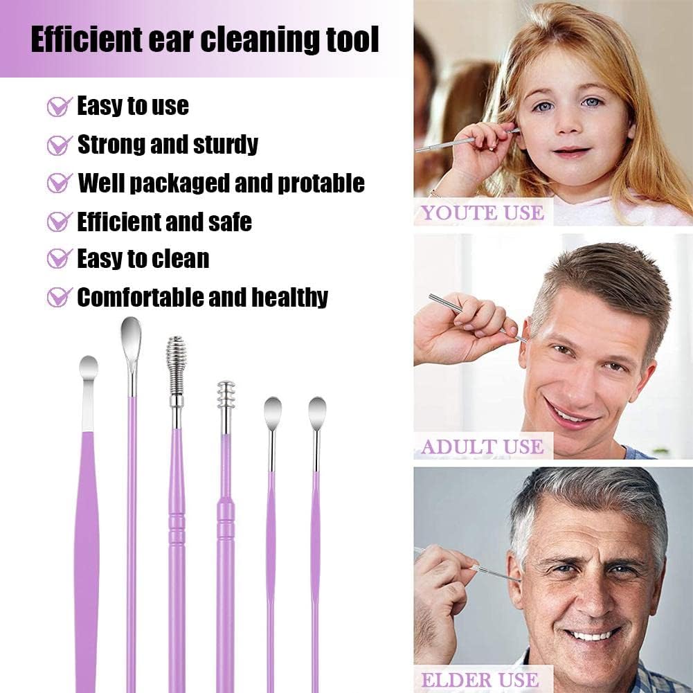 6 pcs Ear Wax Removal Kit-Stainless Steel Tool
