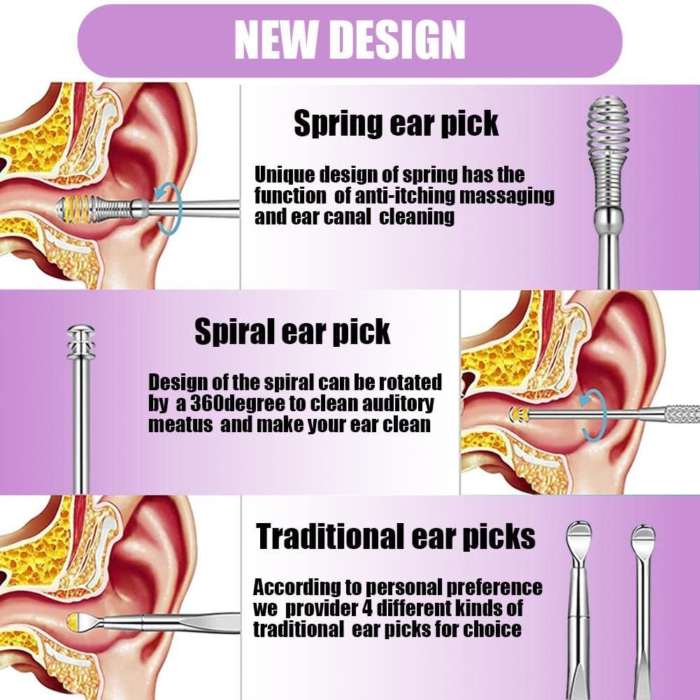 6 pcs Ear Wax Removal Kit-Stainless Steel Tool