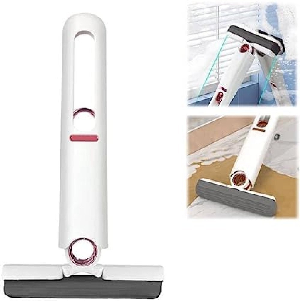 Portable Mini Mop, Mini Squeeze Mop Folding Car Window Wall Cleaner Window Wall Cleaner